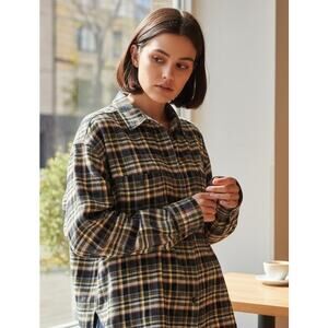 Everlane the Boxy Flannel Shirt in Plaid S NWT